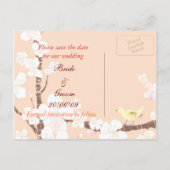 Sakura Save the Date Wedding Briefkaarten (Achterkant)