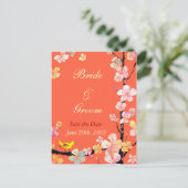 Sakura Save the Date Wedding Briefkaarten (Staand voorkant)