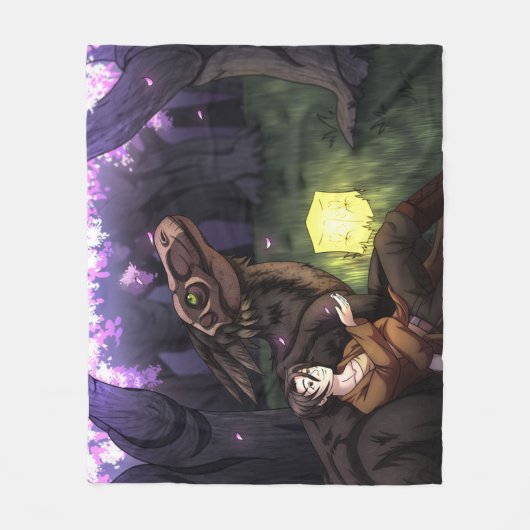 Sakura Season Fleece Deken (Voorkant)