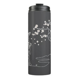Sakura Serenity: Kimono Vrouw Thermische Tumbler Thermosbeker