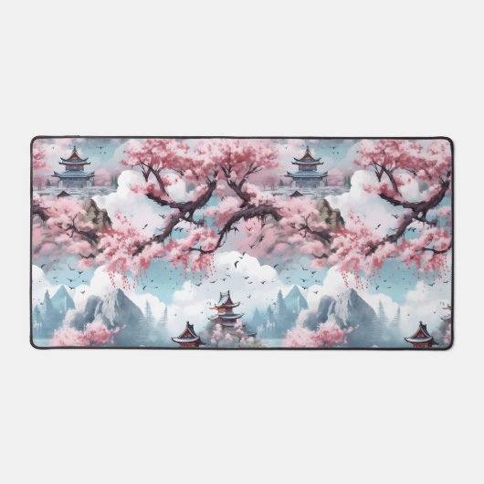 Sakura Serenity Temple Desk Mat (Voorkant)