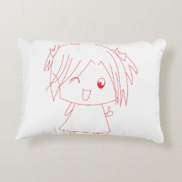 Sakura Smile Pillow – Delicate Japanse meisje Vect Accent Kussen