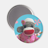 Sakura Sock Monkey Magnet (Voorkant / Achterkant)