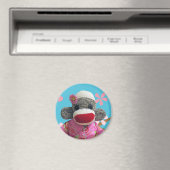 Sakura Sock Monkey Magnet (Insitu (Vaatwasser))