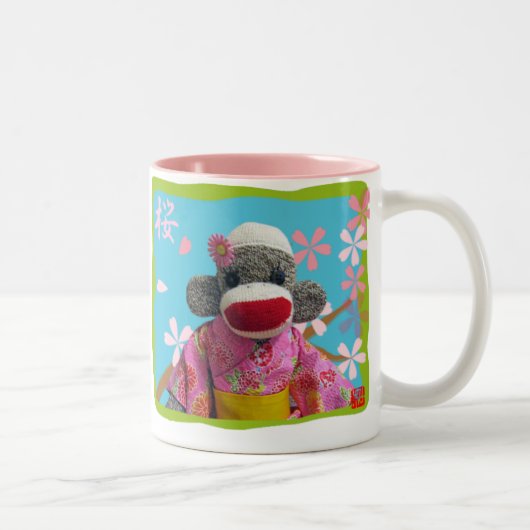 Sakura Sock Monkey Mok (Rechts)