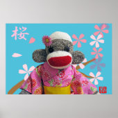 Sakura Sock Monkey Poster (Voorkant)