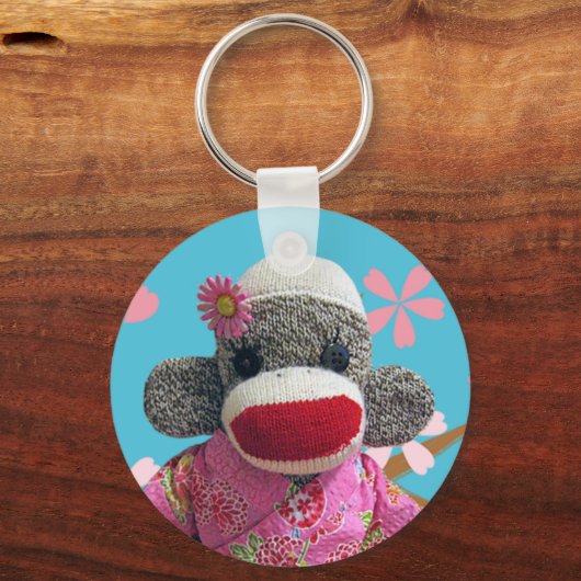 Sakura Sock Monkey Sleutelhanger (Voorkant)
