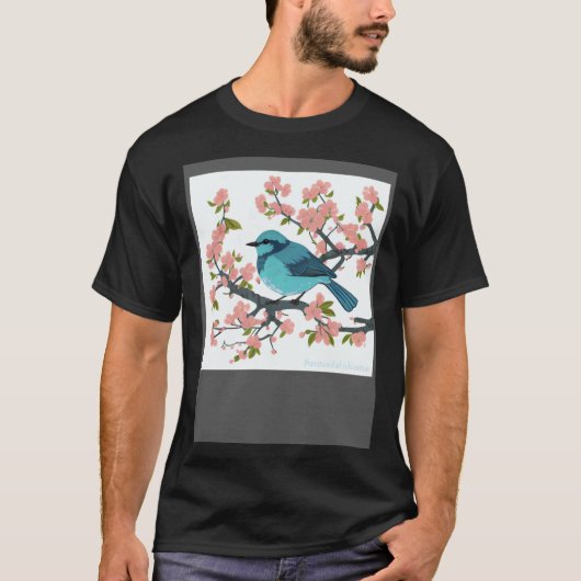 Sakura Songbird in Bloom  Serene Spring T-shirt (Voorkant)