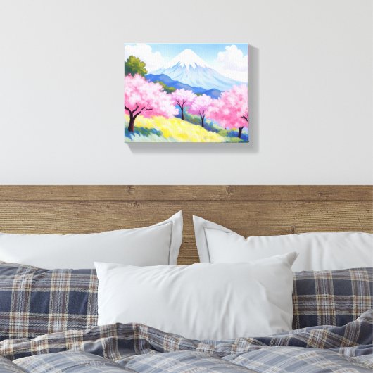 Sakura Spring Canvas Afdrukken (Insitu (Slaapkamer))