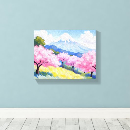 Sakura Spring Canvas Afdrukken (Insitu (Houten vloer))