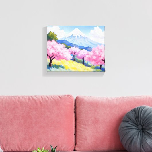 Sakura Spring Canvas Afdrukken (Insitu (Woonkamer))