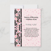 Sakura Spring Cherry Blossoms Baby shower Bedankkaart (Voorkant)