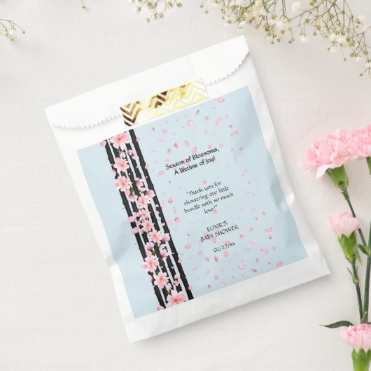 Sakura Spring Cherry Blossoms Baby shower Bedankzakje (Gezegeld)