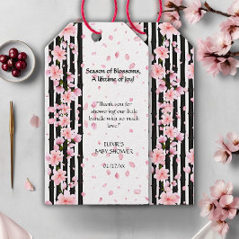 Sakura Spring Cherry Blossoms Baby shower Cadeaulabel