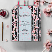Sakura Spring Cherry Blossoms Baby shower Cadeaulabel