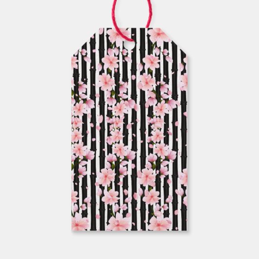 Sakura Spring Cherry Blossoms Baby shower Cadeaulabel (Achterkant)