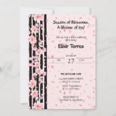 Sakura Spring Cherry Blossoms Baby shower Kaart (Voorkant)