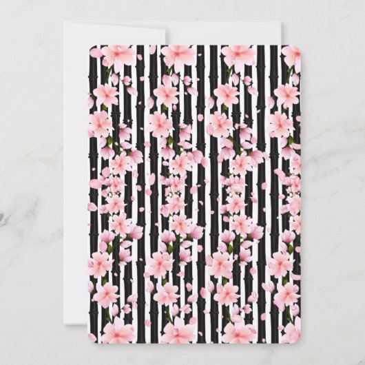 Sakura Spring Cherry Blossoms Baby shower Kaart (Achterkant)