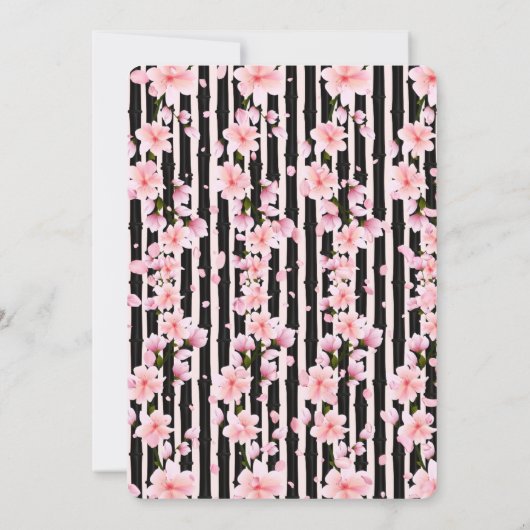 Sakura Spring Cherry Blossoms Baby shower Kaart (Achterkant)