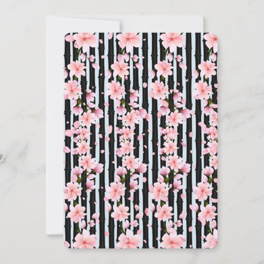 Sakura Spring Cherry Blossoms Baby shower Kaart (Achterkant)