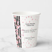 Sakura Spring Cherry Blossoms Baby shower Papieren Bekers (Achterkant)