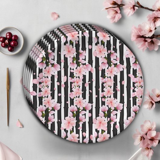 Sakura Spring Cherry Blossoms Baby shower Papieren Bordje