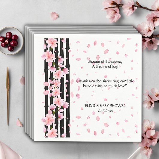 Sakura Spring Cherry Blossoms Baby shower Servet