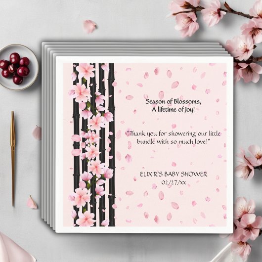 Sakura Spring Cherry Blossoms Baby shower Servet