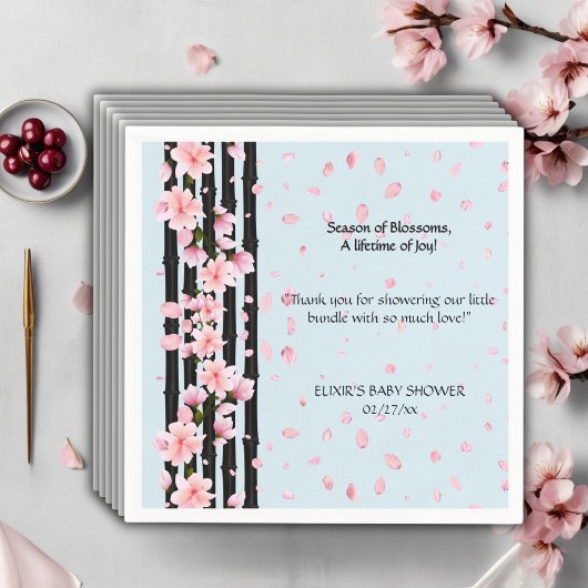 Sakura Spring Cherry Blossoms Baby shower Servet