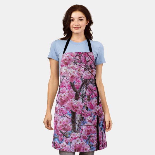 Sakura stijlvolle bescherming voor culinaire geluk schort (Gedragen)