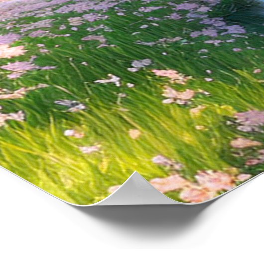 Sakura Stream, paradijs door de brug Poster (Hoek)