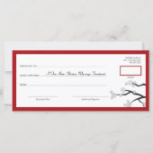 Sakura Sunrise Cherry Blossom Gift Certificate (Achterkant)