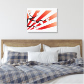 Sakura Sunrise White Cherry Blossom Flowers Zen Canvas Afdruk (Insitu (Slaapkamer))