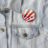 Sakura Sunrise White Cherry Blossom Flowers Zen Ronde Button 5,7 Cm (In situ)