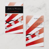 Sakura Sunrise White Cherry Blossom Flowers Zen Visitekaartje (Voorkant / Achterkant)