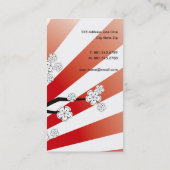 Sakura Sunrise White Cherry Blossom Flowers Zen Visitekaartje (Achterkant)