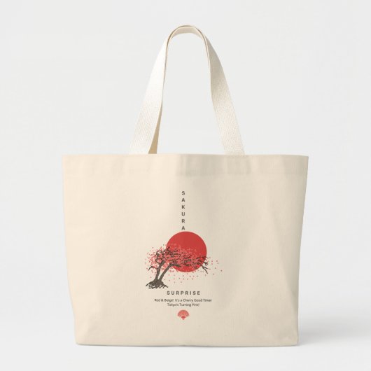 Sakura Surprise: Tokio wordt roze! Grote Tote Bag (Voorkant)