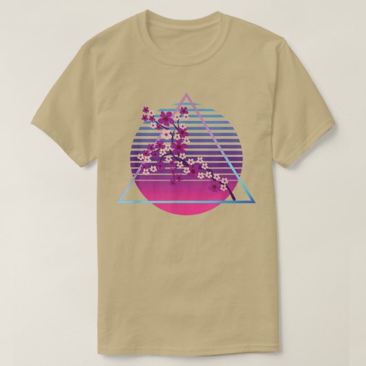 Sakura Synthwave Japanner Vaporwave Cherry T-shirt (Design voorkant)