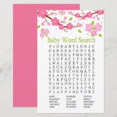 Sakura tak Baby shower Word Search Game (Voorkant / Achterkant)