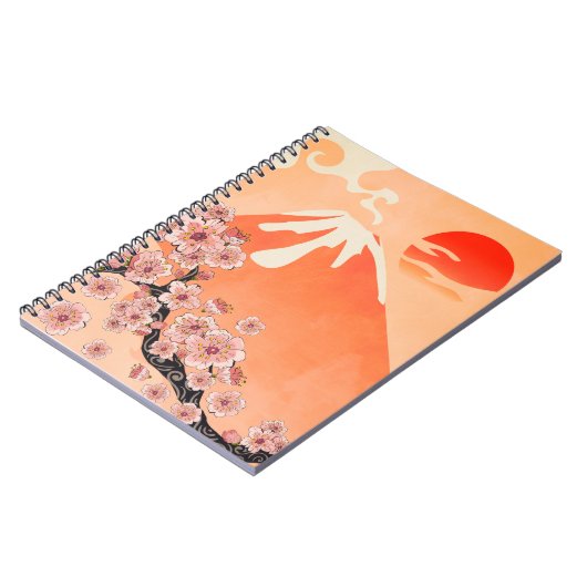 Sakura-tak en vulcano notitieboek (Linkerzijde)