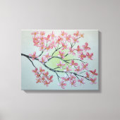 Sakura tak. Olieverfschilderij Canvas Afdruk (Voorkant)