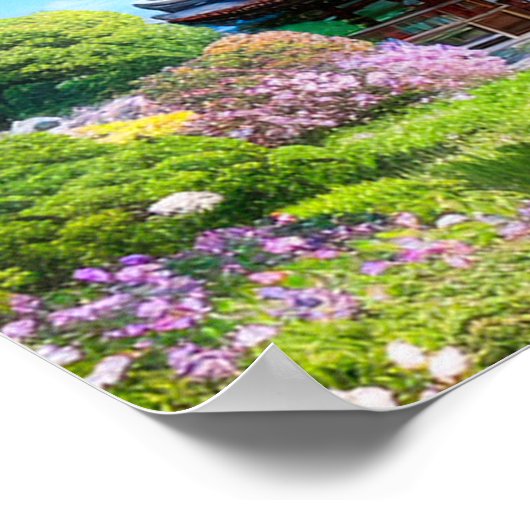 Sakura Temple Garden Poster (Hoek)