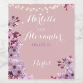 Sakura Theme Wijn Etiket (Enkel label)