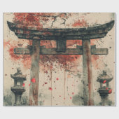 Sakura Torii Inktwaskunst Cadeaupapier (Vlak)
