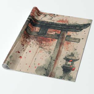 Sakura Torii Inktwaskunst Cadeaupapier