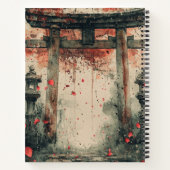Sakura Torii Inktwaskunst Notitieboek (Achterkant)