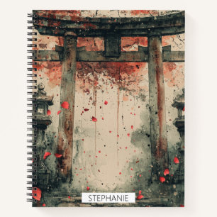 Sakura Torii Inktwaskunst Notitieboek