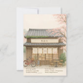 sakura traditional tea house destination wedding RSVP kaartje (Achterkant)