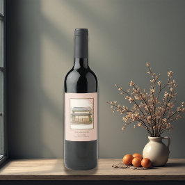 Sakura Traditionele theehuis bestemming bruiloft Wijn Etiket