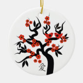 Sakura Tree Chinese Love Symbool custom ornament (Voorkant)